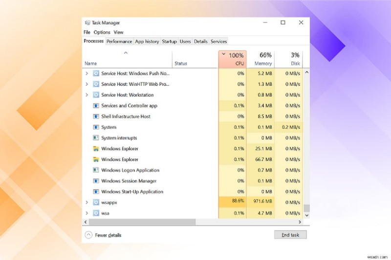 Khắc phục sự cố WSAPPX sử dụng đĩa/CPU cao trên Windows 10