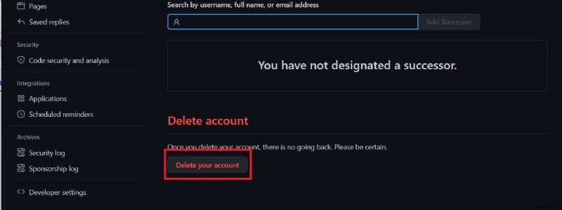 Hướng dẫn từng bước xóa vĩnh viễn tài khoản GitHub