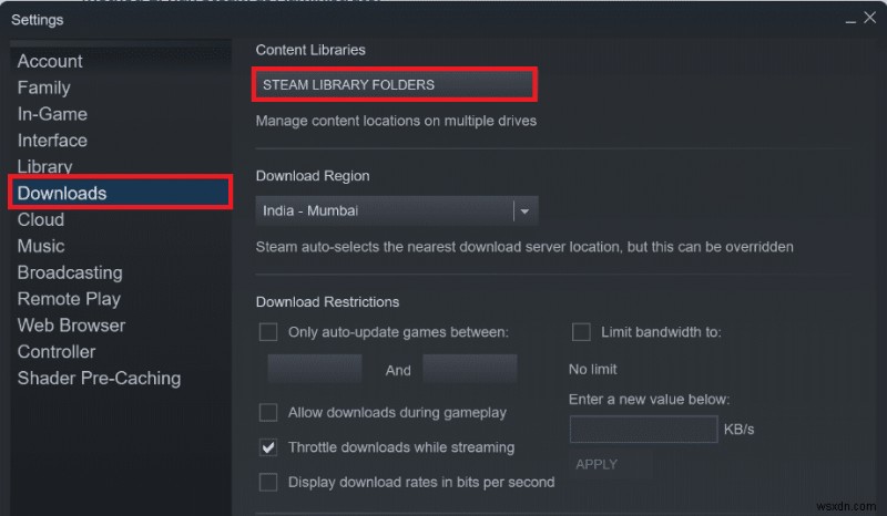 Khắc phục sự cố Steam tự động gỡ cài đặt game trên Windows 10