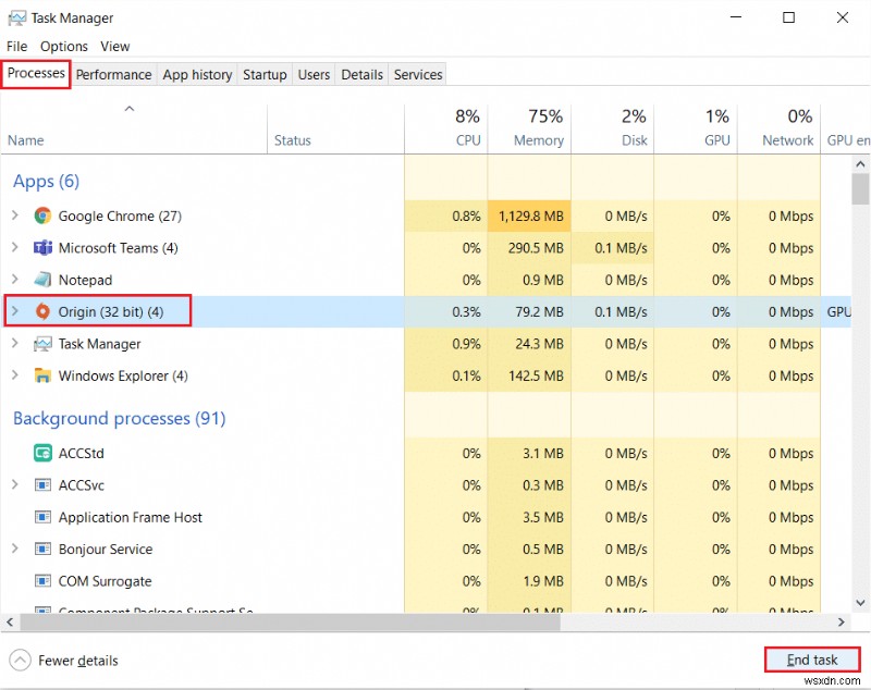 Cách khắc phục lỗi Origin bị treo khi tải lại (Resuming Download) trên Windows 10