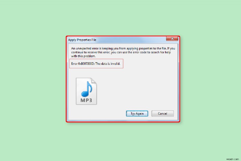 Khắc phục lỗi  Unexpected Error  chặn thay đổi thuộc tính trên Windows Vista