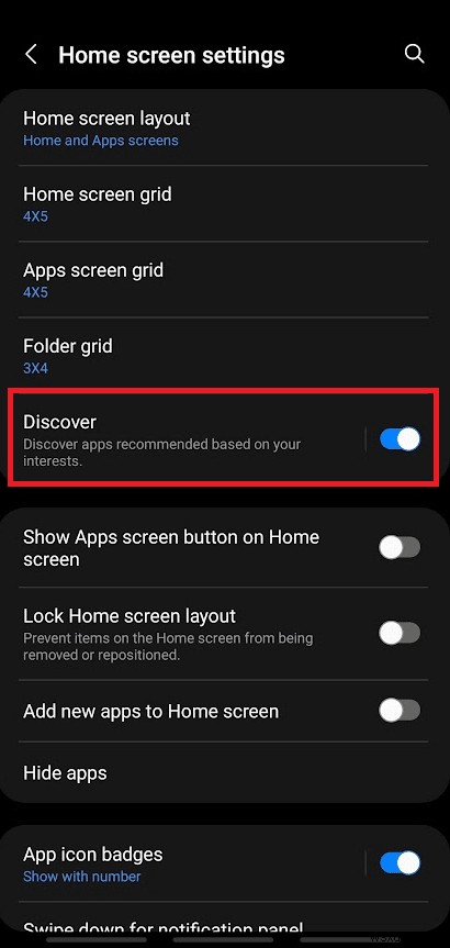 Cách Tắt Ứng Dụng Samsung Discover Khỏi Màn Hình Ứng Dụng (App Drawer)