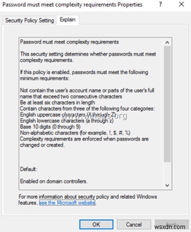 Cách tắt yêu cầu độ phức tạp mật khẩu trong Windows Server 2016