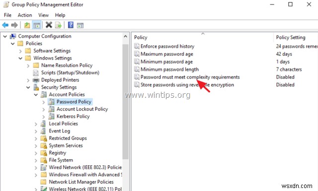 Cách tắt yêu cầu độ phức tạp mật khẩu trong Windows Server 2016