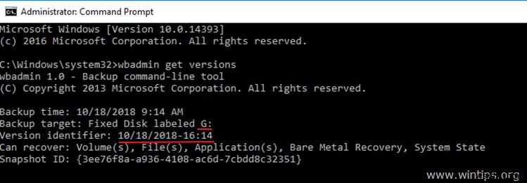 Khôi phục Windows Server 2016/2012 về trạng thái hệ thống trước qua GUI (Phương pháp Online)