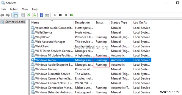 Khắc phục lỗi không có âm thanh Windows 10: Sửa lỗi Audio Service 1068