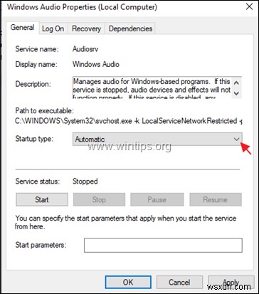 Khắc phục lỗi không có âm thanh Windows 10: Sửa lỗi Audio Service 1068