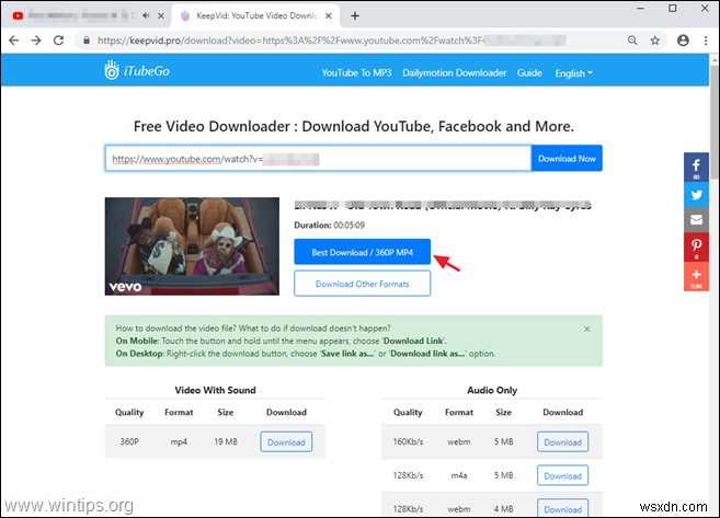 Tải video từ YouTube, Facebook, Vimeo & hơn nữa: Hướng dẫn từng bước