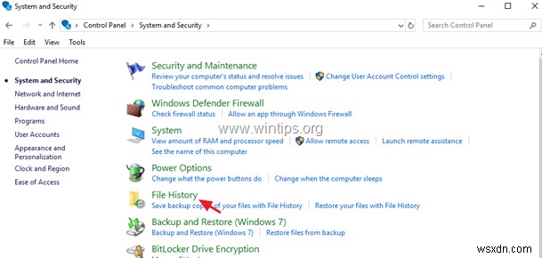 Chuyển File History sang ổ đĩa mới trên Windows 10