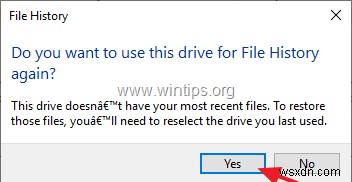 Chuyển File History sang ổ đĩa mới trên Windows 10