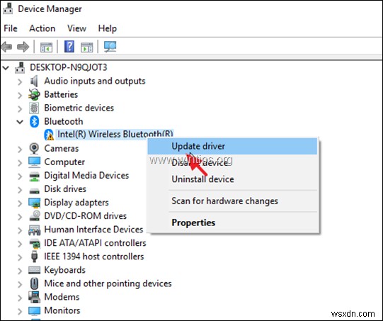 Khắc phục lỗi Intel Wireless Bluetooth Code 10 – Device Power Failure trên HP Windows 10