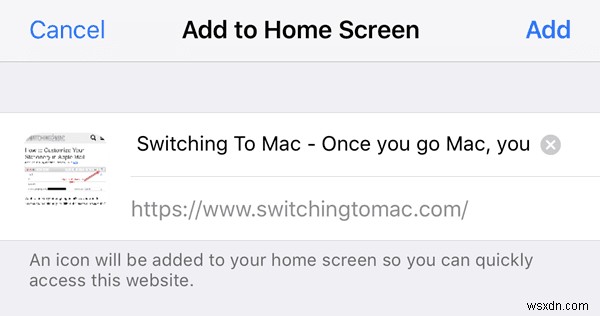 Thêm Trang Web Safari Vào Màn Hình Chính iPhone/iPad Trong Giây Lát