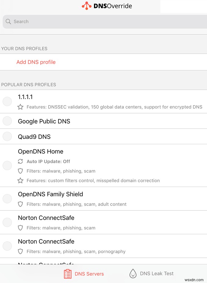 Đặt DNS Tùy Chỉnh Trên Dữ Liệu Di Động iOS Dùng DNS Override