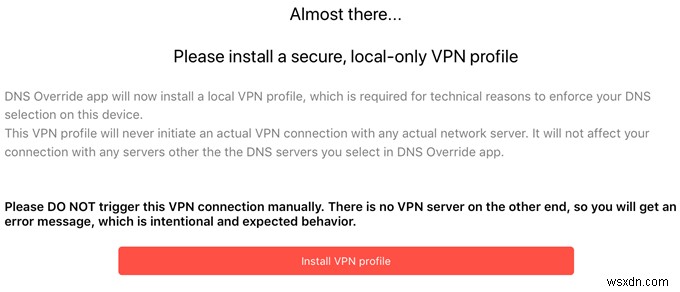 Đặt DNS Tùy Chỉnh Trên Dữ Liệu Di Động iOS Dùng DNS Override