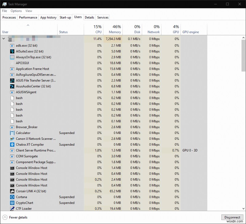 Cách tìm chương trình đang chạy trên Windows 10 dùng Task Manager