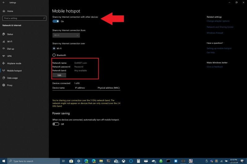 Biến PC Windows 10 Thành Hotspot Di Động Tin Cậy
