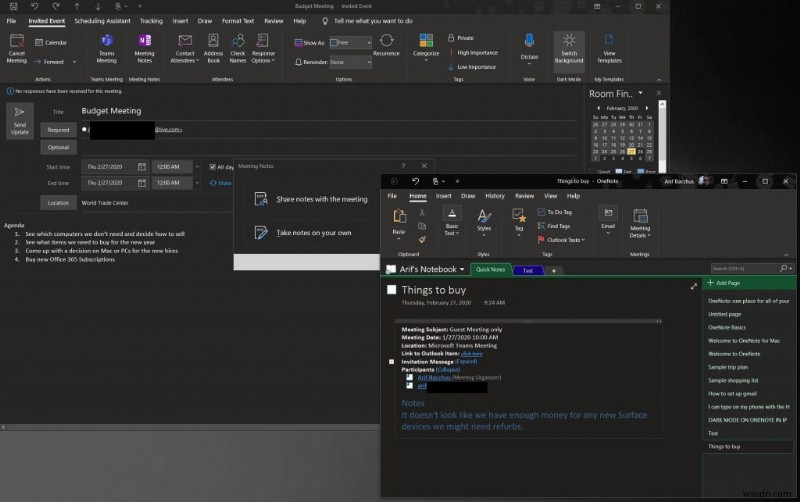 Tăng năng suất: Tích hợp OneNote 2016 với Outlook liền mạch