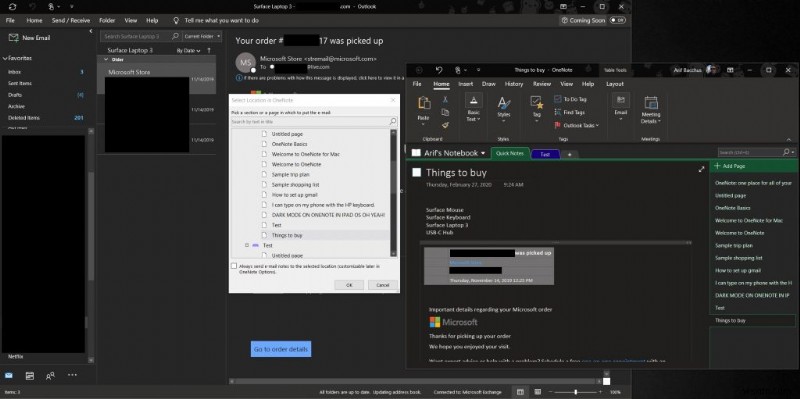 Tăng năng suất: Tích hợp OneNote 2016 với Outlook liền mạch
