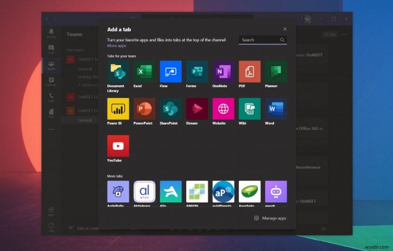 Tăng năng suất: Thêm Ứng dụng, Bot và Phân tích vào Microsoft Teams