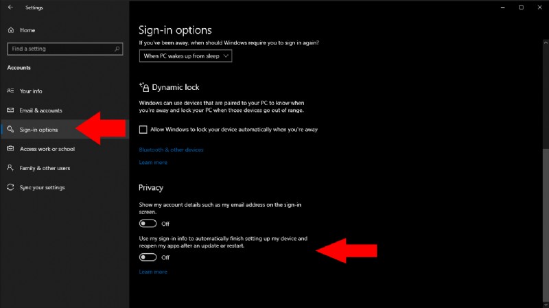 Ngăn Windows 10 tự động khởi động lại ứng dụng sau khi đăng nhập