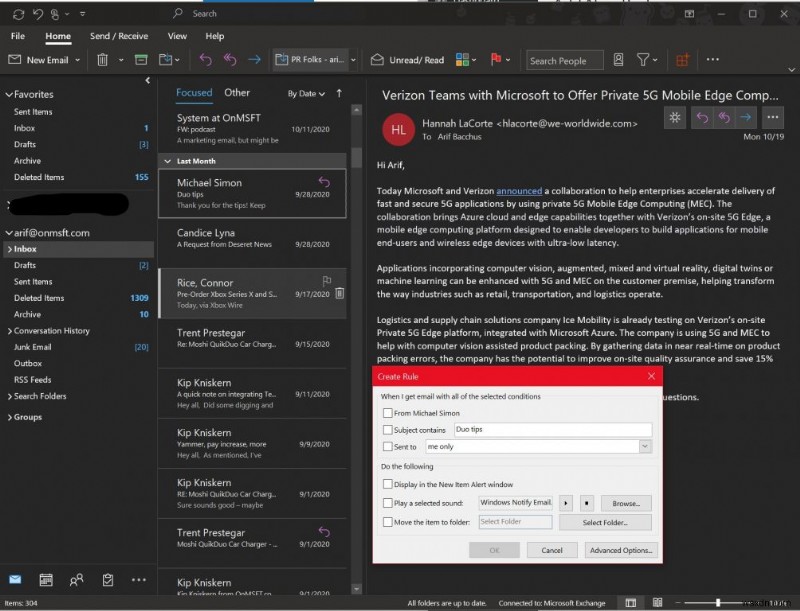 Làm Chủ Quy Tắc (Rules) Outlook Trên Windows 10: Tự Động Làm Sạch & Sắp Xếp Hộp Thư