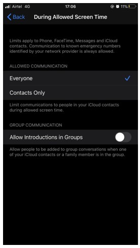 Giới Hạn Giao Tiếp Mới Trong Screen Time iOS 13.3 – Hướng Dẫn Nhanh Cho Phụ Huynh