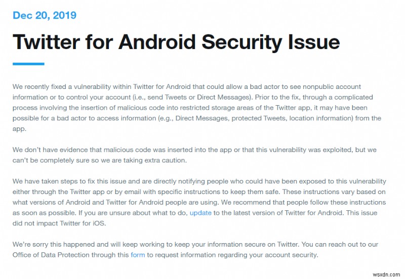 Người Dùng Android: Bảo Mật Tài Khoản Twitter – Cập Nhật Ứng Dụng Ngay Lập Tức