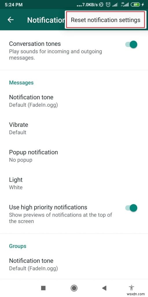 Khắc phục lỗi thông báo WhatsApp: 7 bước chứng minh khôi phục cảnh báo và xem trước