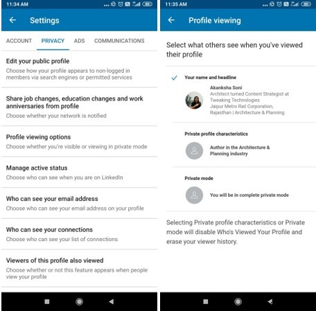Chặn kết nối LinkedIn không cần xem hồ sơ của họ