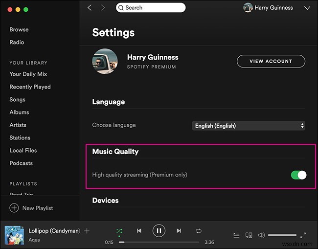 Phát nhạc chất lượng cao trên Spotify như chuyên gia