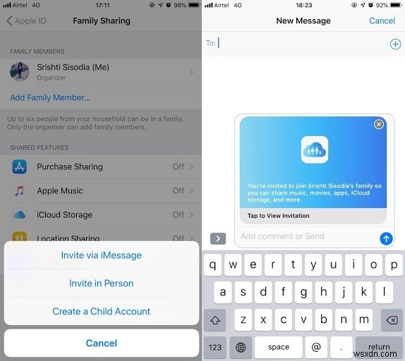 Dùng Family Sharing (Chia Sẻ Gia Đình) Để Tìm iPhone Mất Nhanh Chóng