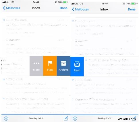 Cách tùy chỉnh hành động vuốt (Swipe Actions) trong ứng dụng Mail iPhone