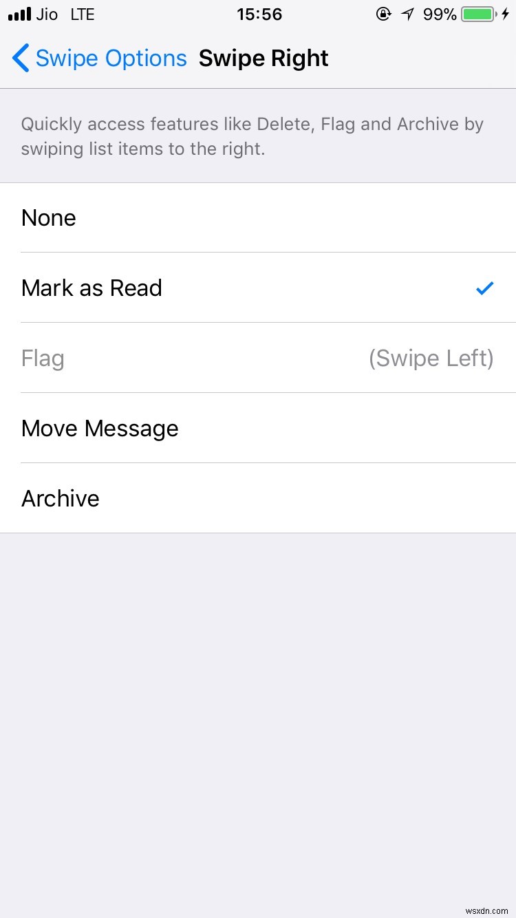 Cách tùy chỉnh hành động vuốt (Swipe Actions) trong ứng dụng Mail iPhone