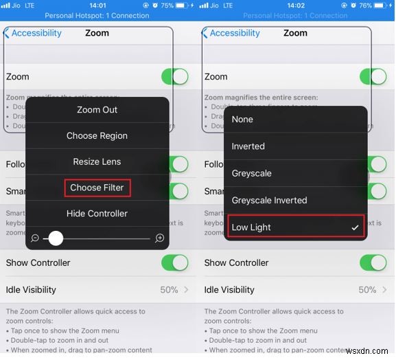 Giảm độ sáng màn hình iPhone thấp hơn mức tối thiểu để bảo vệ mắt ban đêm