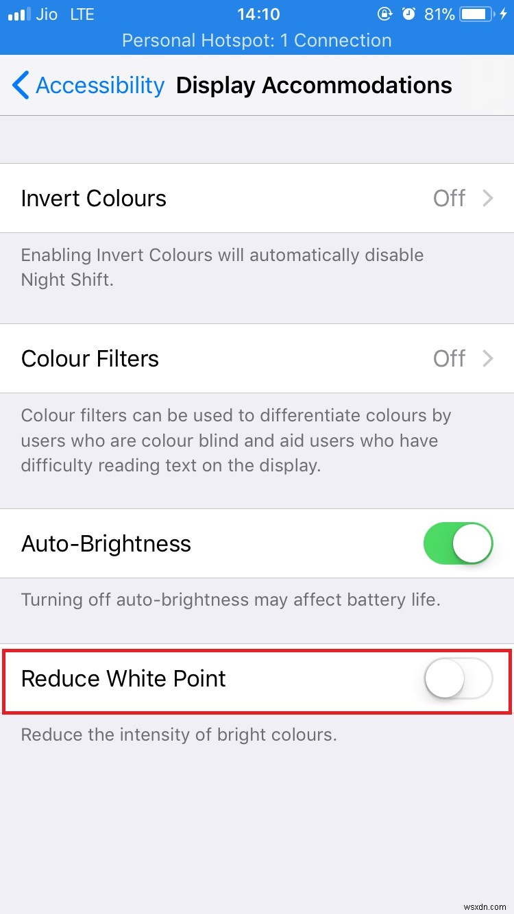 Giảm độ sáng màn hình iPhone thấp hơn mức tối thiểu để bảo vệ mắt ban đêm