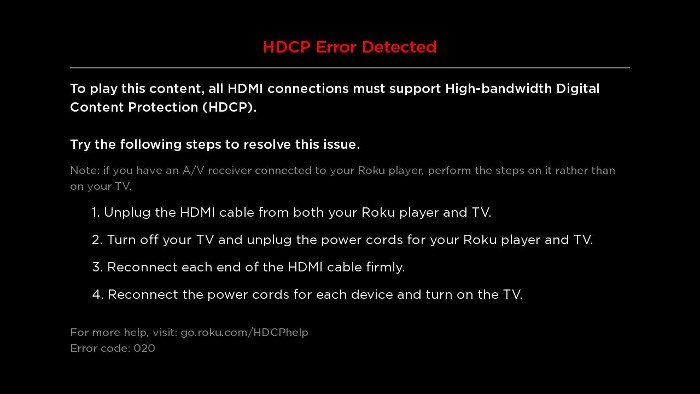 Khắc phục lỗi HDCP Roku: Tạm biệt màn hình tím