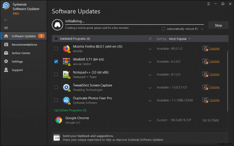 Đánh giá Systweak Software Updater: Đơn giản hóa cập nhật & tăng cường bảo mật