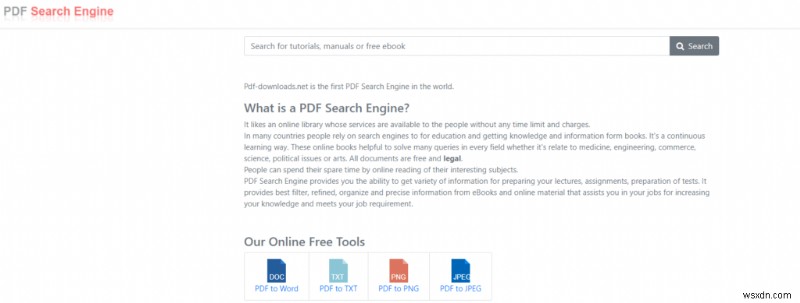 Top 7 công cụ tìm kiếm PDF miễn phí cho eBook