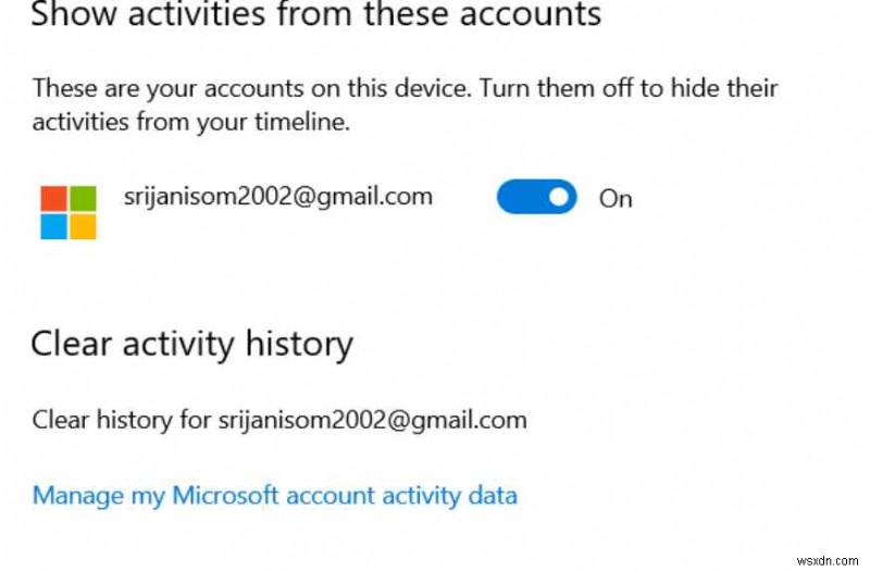 Hướng dẫn từng bước: Truy cập và quản lý Lịch sử hoạt động (Activity History) trên Windows 10