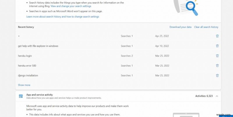 Hướng dẫn từng bước: Truy cập và quản lý Lịch sử hoạt động (Activity History) trên Windows 10