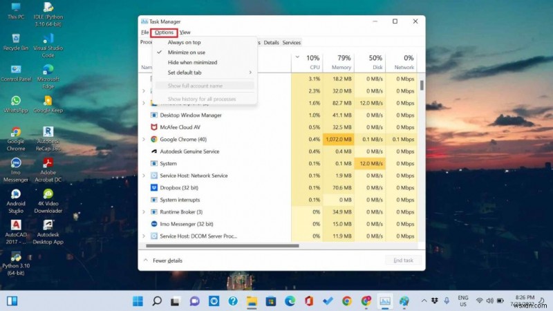 Đặt chế độ xem mặc định ưa thích trong Task Manager Windows 11: Hướng dẫn từng bước