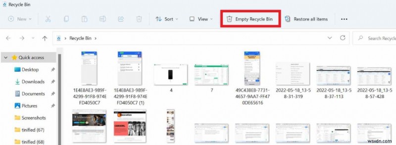 Cách nhanh chóng dọn Thùng rác trong Windows 11 – 6 phương pháp đã chứng minh