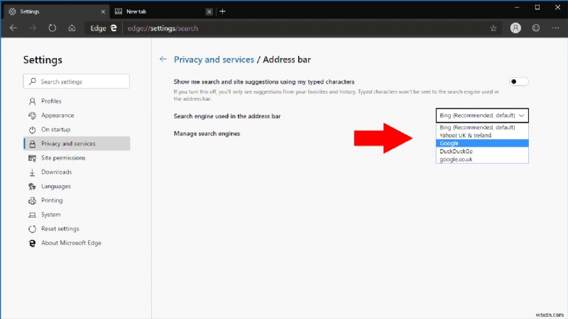 Dễ dàng đổi công cụ tìm kiếm mặc định trong Microsoft Edge Dev – Hướng dẫn nhanh