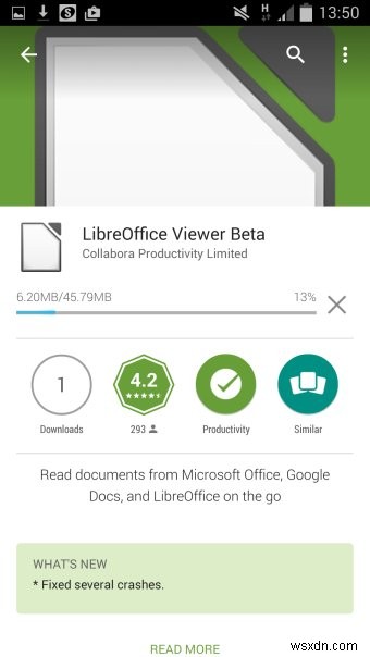 LibreOffice Viewer cho Android – Beta chính thức đọc file Office
