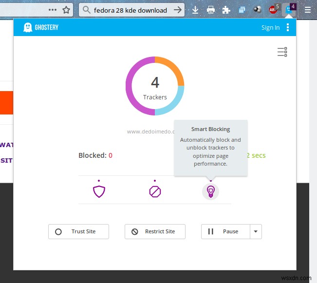 Ghostery: Bảo vệ quyền riêng tư khỏi các bộ theo dõi trực tuyến