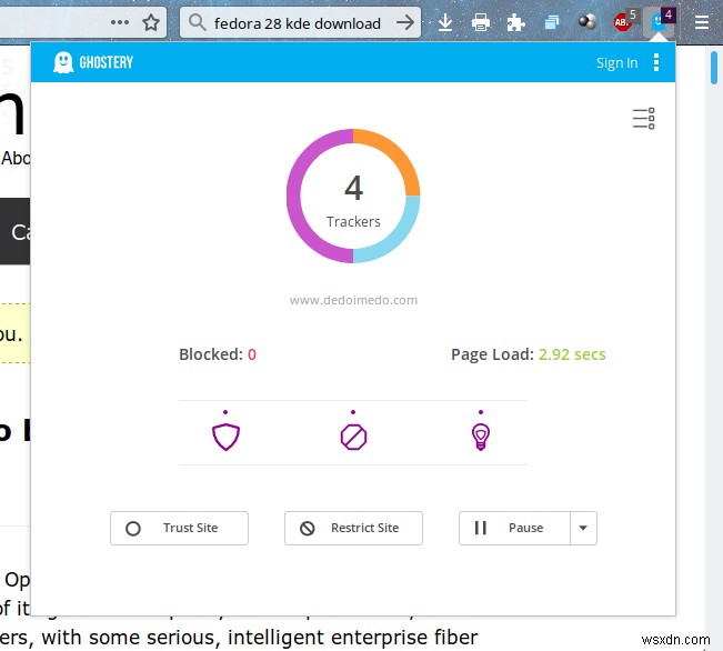 Ghostery: Bảo vệ quyền riêng tư khỏi các bộ theo dõi trực tuyến