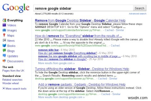 Hướng dẫn từng bước: Cách gỡ bỏ thanh bên mới của Google Search