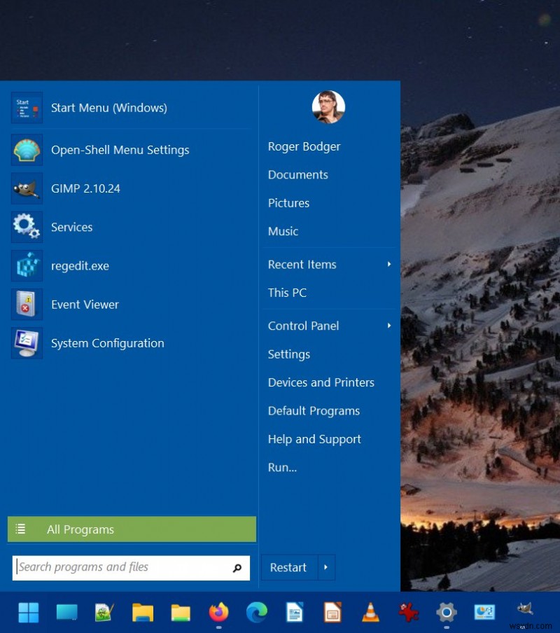 Khôi Phục Menu Start Cổ Điển Trong Windows 11 Với Open‑Shell