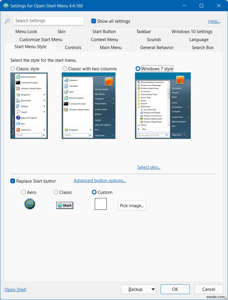 Khôi Phục Menu Start Cổ Điển Trong Windows 11 Với Open‑Shell