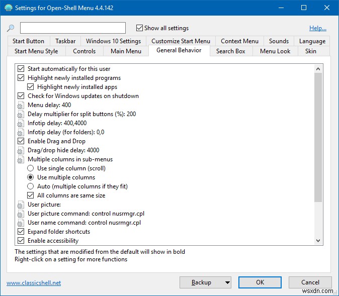 Open-Shell: Start Menu Classic Hiện Đại Cho Windows 10
